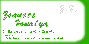 zsanett homolya business card